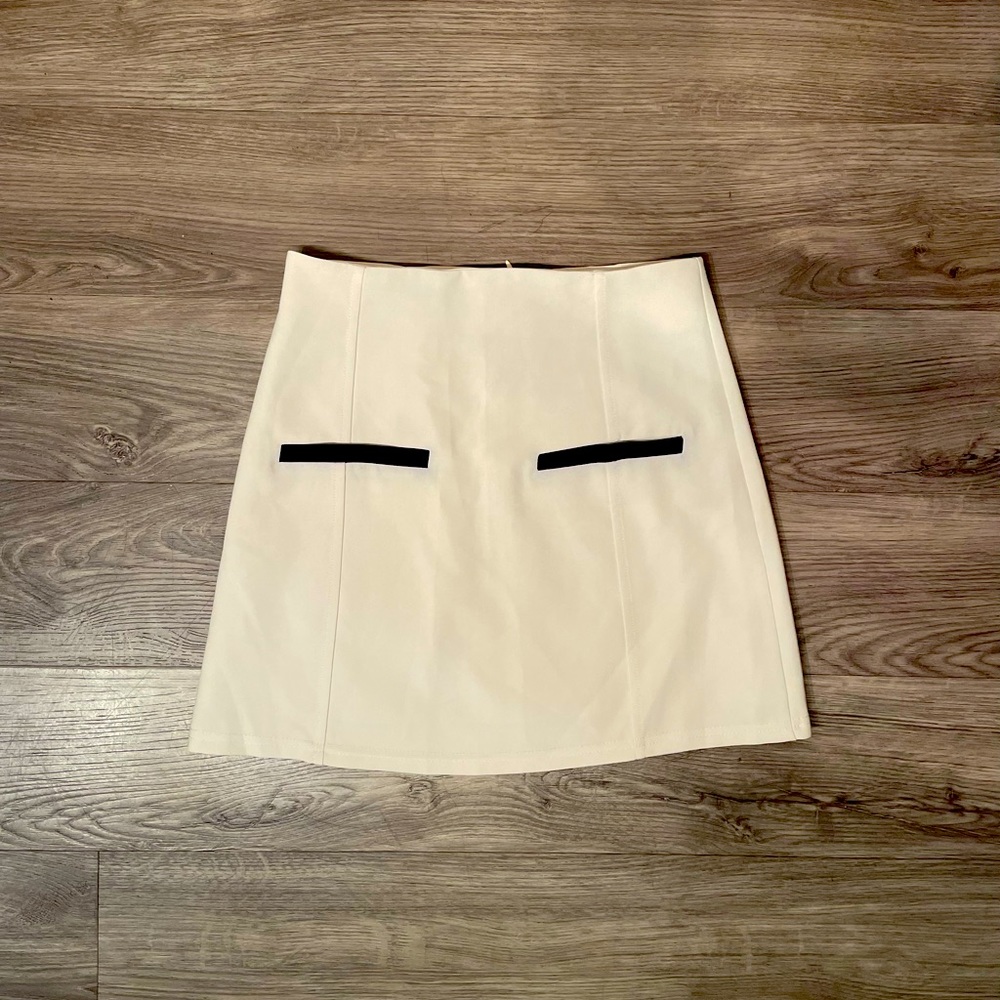4 and reckless mini skirt xs cream